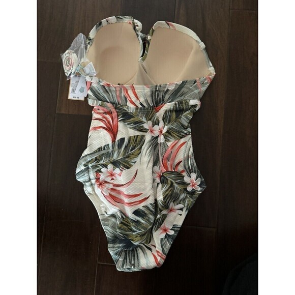 Women's Pique Bandeau High Coverage One Piece Swimsuit - Kona Sol Multi XS (0-2) - Picture 4 of 8